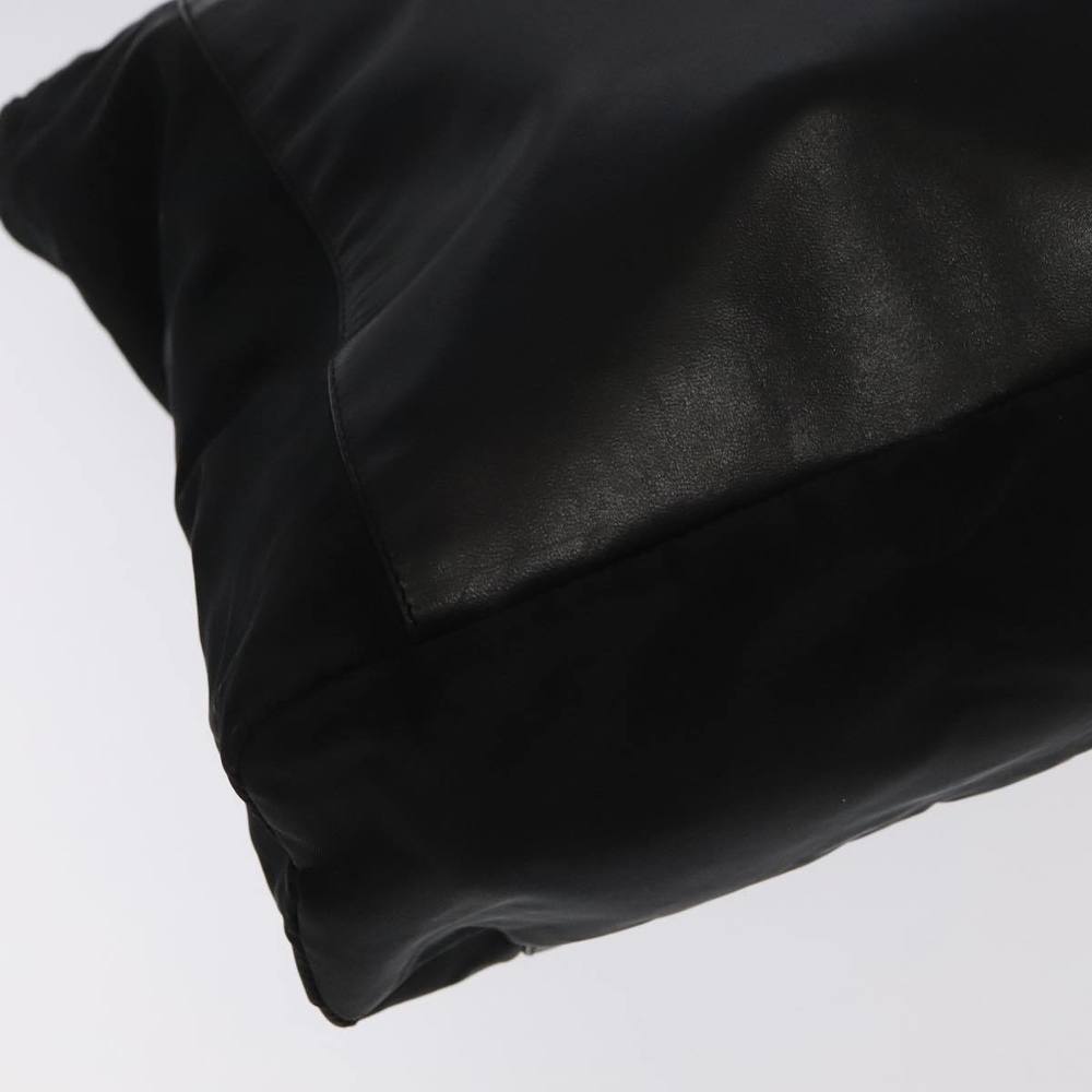 PRADA Chain Tote Bag Nylon Leather Black Auth - Picture 15 of 16